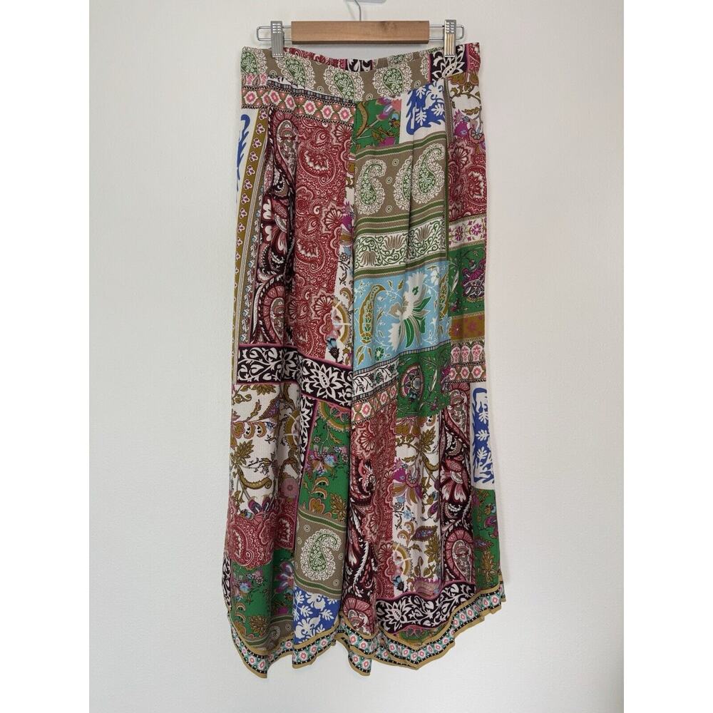 Anthropologie Multicolor Patchwork Wide Leg Pants - image 6